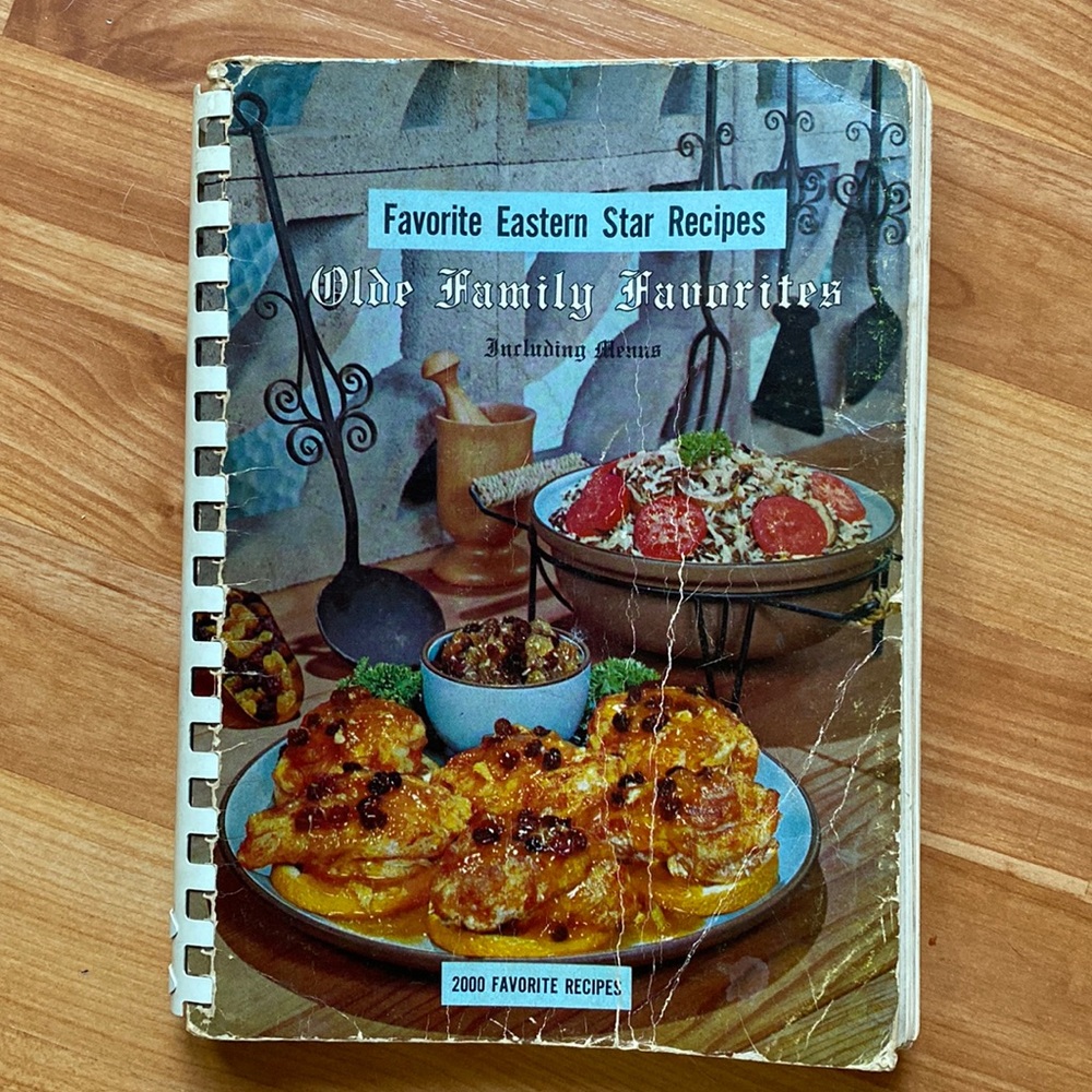 Favorite Eastern Star Recipes cookbook OLDE FAMILY FAVORITES Vintage 1965